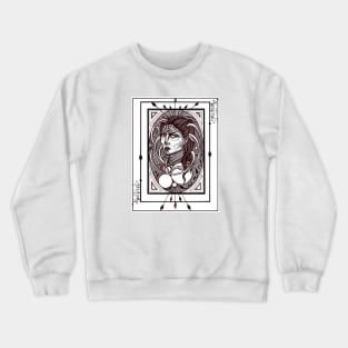 Black and White Woman Crewneck Sweatshirt